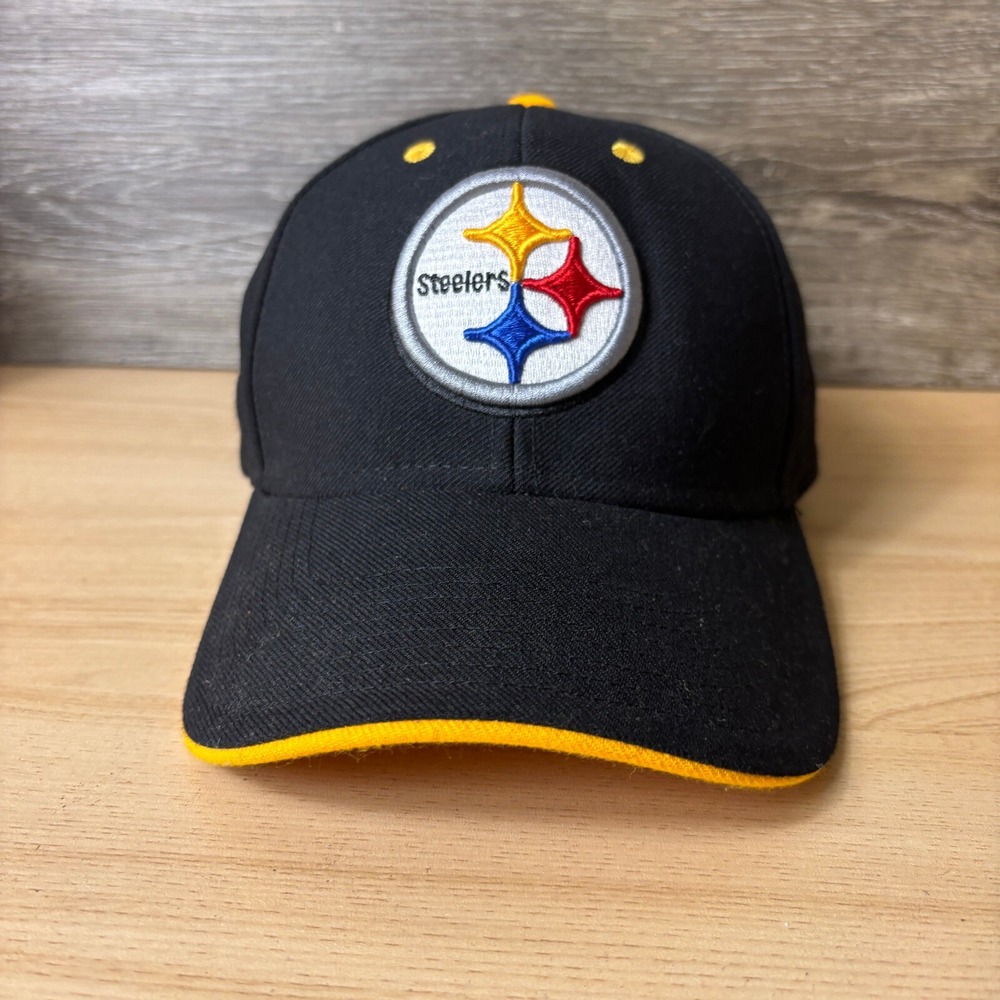 Pittsburgh Steelers Hat Cap Strap‎ Back Black NFL Football Adjustable